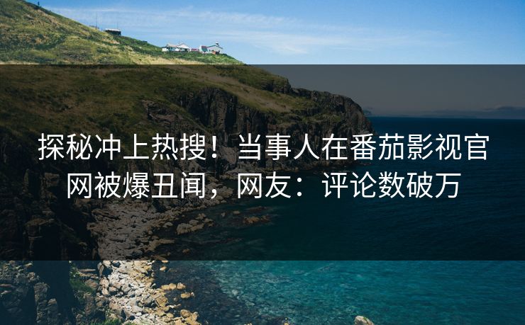 探秘冲上热搜！当事人在番茄影视官网被爆丑闻，网友：评论数破万