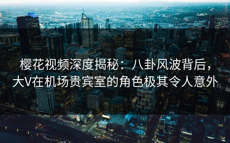 樱花视频深度揭秘：八卦风波背后，大V在机场贵宾室的角色极其令人意外