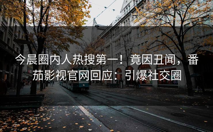 今晨圈内人热搜第一！竟因丑闻，番茄影视官网回应：引爆社交圈