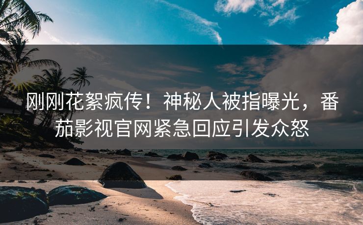 刚刚花絮疯传！神秘人被指曝光，番茄影视官网紧急回应引发众怒